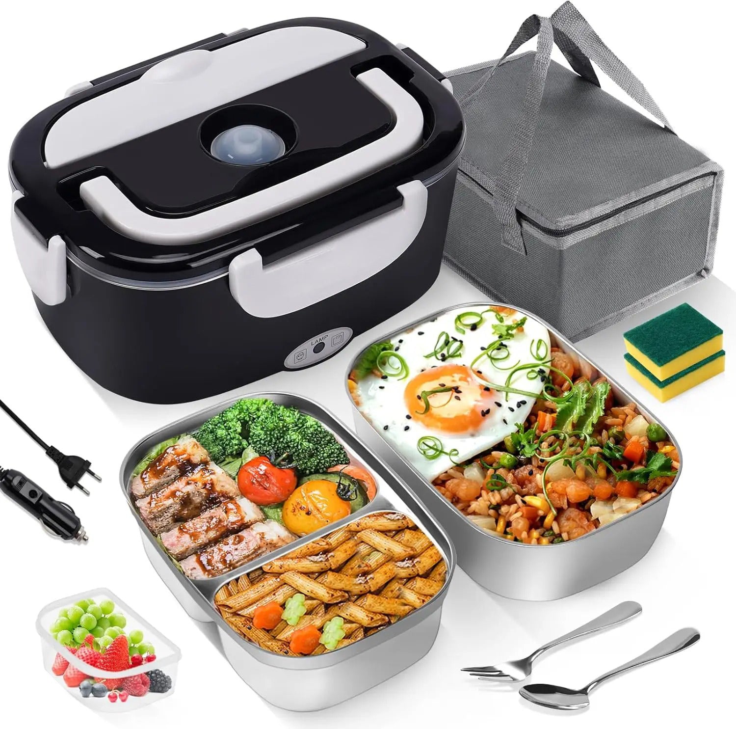 Elektrische Lunchbox 12V/24V – Beheizbare Bento-Box für Auto & LKW