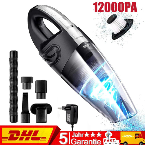 Akku-Handstaubsauger 120W – Kabellos für Auto, Büro & Zuhause